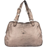 Christian Dior Metallic Leather Gaucho Saddle Handbag