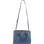 Prada Blue Saffiano Leather Galleria Handbag - vintageandkickz