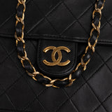Chanel Quilted Lambskin 24K Gold Single Flap Shoulder Bag