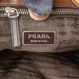 Prada Tessuto Leather Trim Hobo Shoulder Bag