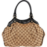 Gucci Monogram GG Canvas Guccisima Leather Sukey Hobo Handbag