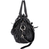 Prada Black Nappa Leather Gaufre Satchel Handbag