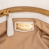 Miu Miu Blancoi Vitello Daino Satchel Handbag - vintageandkickz
