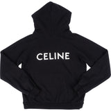 Celine Black Cotton Back Emblem Hoodie (M)