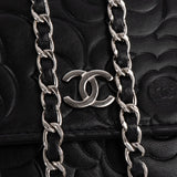 Chanel Lambskin Camellia Leather Wallet on Chain Crossbody Bag