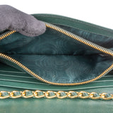 Prada Green Saffiano Leather Wallet On Chain Crossbody Bag