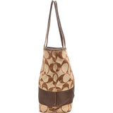Coach Monogram Signature Stripe Tote Shoulder Bag