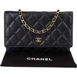 Chanel Quilted Caviar Leather Wallet On Chain Crossbody Bag