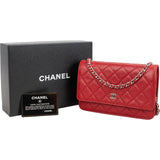 Chanel Quilted Caviar Leather Wallet On Chain Crossbody Bag
