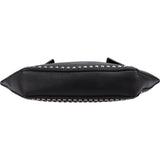 Alexander McQueen Black Leather The Peak Studded Clutch Bag