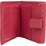 Miu Miu Matelassé Nappa Leather Small Compact Wallet