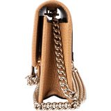 Gucci Pebbled Calfskin Interlocking GG Wallet On Chain Crossbody Bag