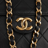 Chanel Quilted Lambskin Small 24K Gold Single Flap Shoulder Bag