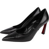 Christian Louboutin Black Leather Asticoc Pumps (37)