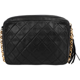 Chanel Quilted Lambskin Tassel Camera 24K Gold Crossbody Bag