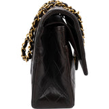 Chanel Quilted Lambskin 24K Gold Double Flap Shoulder Bag