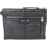 Balenciaga Grey Arena Leather Classic Clutch