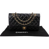 Chanel Quilted Lambskin Gold Medium Double Flap Shoulder Bag