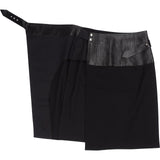 Louis Vuitton Black Leather Trim Asymmetrical Wrap Skirt (FR 34 / DE 32)