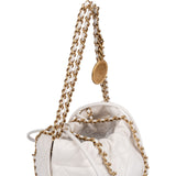 Chanel 22 Quilted Stitched Lambskin Small Drawstring Crossbody Handbag