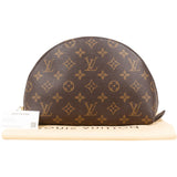 Louis Vuitton Monogram Canvas Trousse Demi-Ronde Pouch