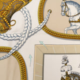 Hermès Grand Apparat Silk Carre 90 Scarf Tuch