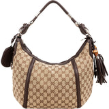Gucci Monogram GG Canvas Indy Hobo Shoulder Bag