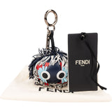 Fendi Fringe Multicolor Leather Fringe Eye Bug Bag Charm