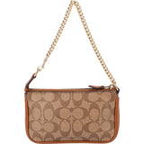 Coach Monogram Signature Canvas Chain Pochette Accessoires Handbag