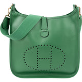 Hermès Vert Epsom Leather Evelyne GM Crossbody Bag