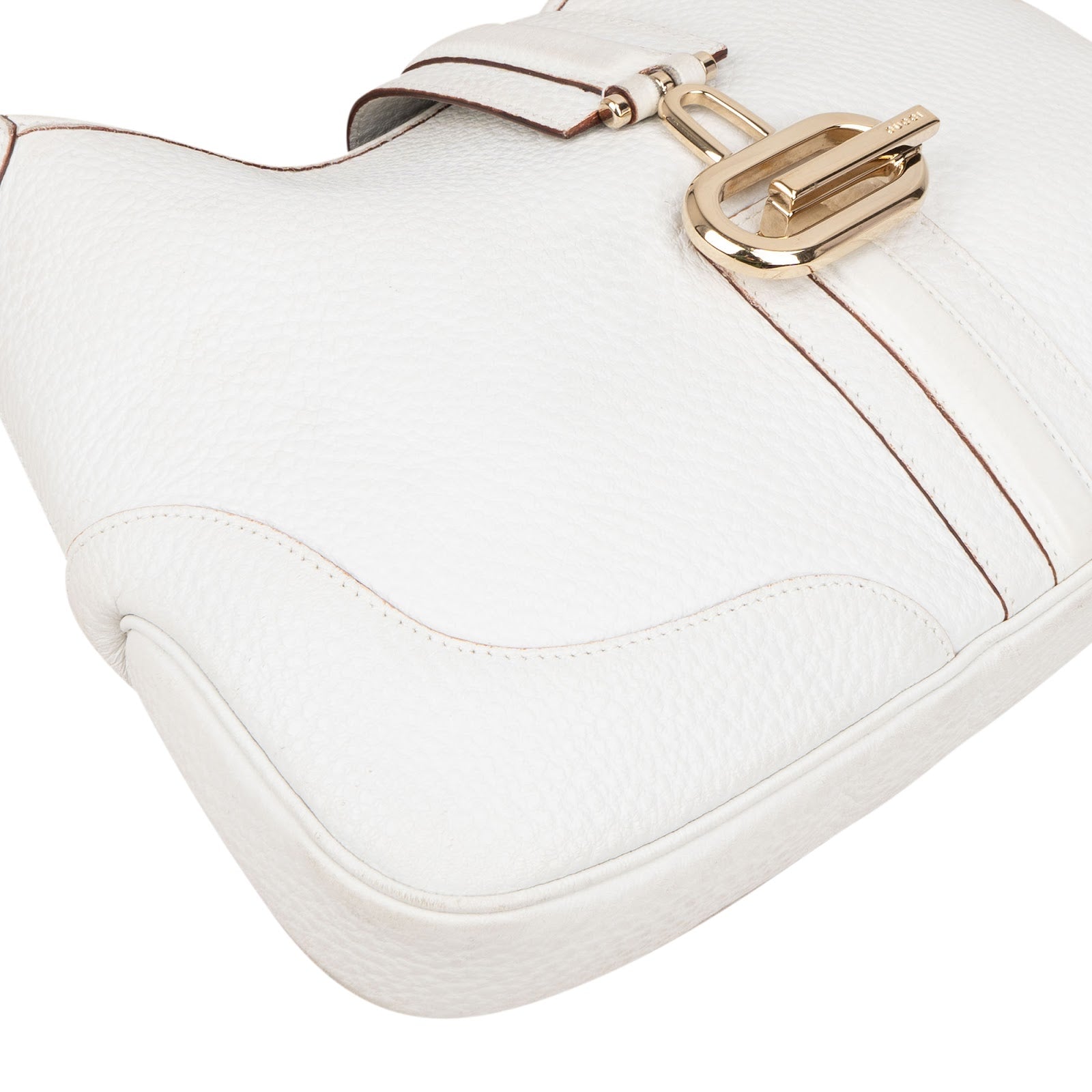 Gucci White Leather Jackie Shoulder Bag - vintageandkickz