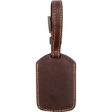 Prada Dark Brown Leather Small Luggage Tag Bag Charm