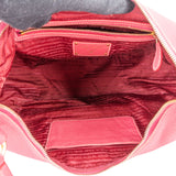 Prada Pink Leather Hobo Shoulder Bag