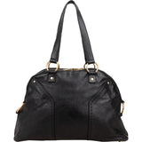 Yves Saint Laurent Black Leather Muse Shoudler Bag