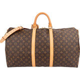 Louis Vuitton Monogram Canvas Keepall 55 Bandoulière Travel Bag