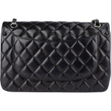 Chanel Quilted Lambskin Jumbo Double Flap Crossbody Bag