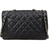 Chanel Quilted Caviar Leather Jumbo Single Flap Crossbody Bag