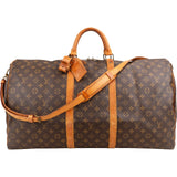 Louis Vuitton Monogram Canvas Keepall 60 Bandoulière Travel Bag