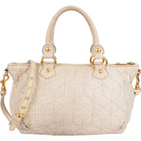 Miu Miu Quilted Nappa Leather Tote Handbag