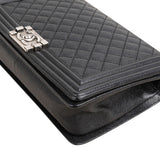 Chanel Quilted Caviar Leather New Medium Boy Single Flap Crossbody Bag