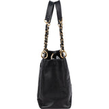 Chanel Quilted Caviar Leather CC Grand Shopping Tote Shoulder Bag