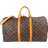 Louis Vuitton Monogram Canvas Keepall 50 Bandoulière Travel Bag