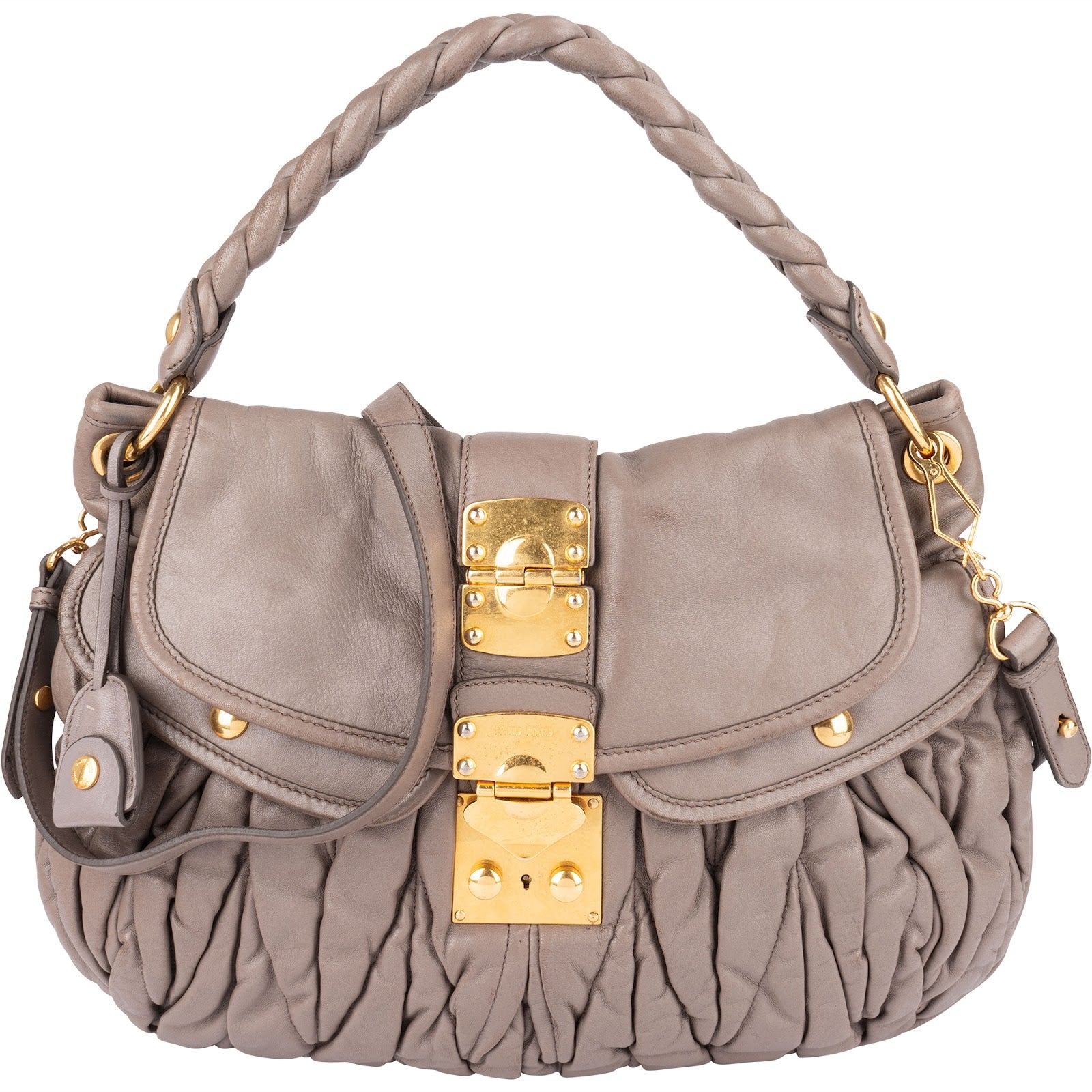 [🔄️B24 / F12] Miu Miu Matelassé Nappa Leather Coffer Crossbody Bag - vintageandkickz