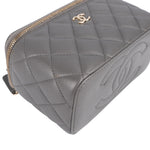 Chanel Quilted Lambskin Top Handle Vanity Case Crossbody Bag - vintageandkickz