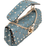 Valentino Quilted Leather Rockstud Spike Medium Chain Crossbody Bag