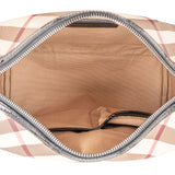 Burberry Nova-Check Monogram Patent Leather Nova Check Small Boston Bag Handbag
