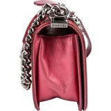 Chanel Quilted Patent Leather Medium Boy Single Flap Crossbody Bag