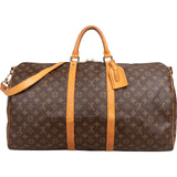 Louis Vuitton Monogram Canvas Keepall 55 Bandoulière Travel Bag
