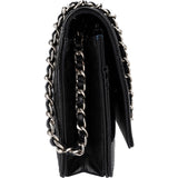 Chanel Patent Leather Quilted Boy Wallet On Chain Crossbody Bag