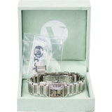 Cartier Silver Tone Diamond & Shell Pearl Tank Française Small 2384 Watch